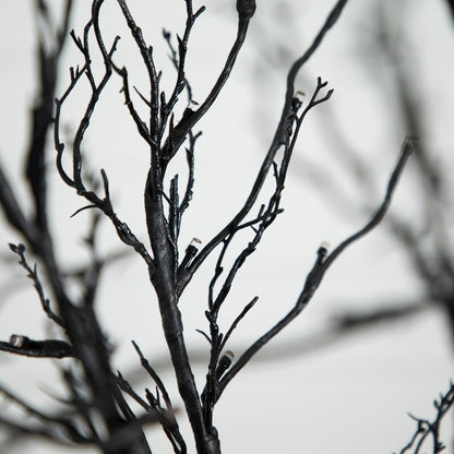 6ft. Pre-Lit Halloween Black Twig Artificial Fall Tree with 300 Orange