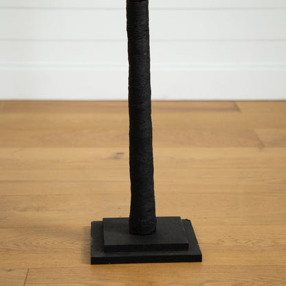 6ft. Pre-Lit Halloween Black Twig Artificial Fall Tree with 300 Orange