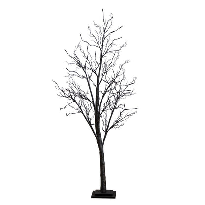 5ft. Pre-Lit Halloween Deluxe Black Twig Artificial Fall Tree with 102 Orange