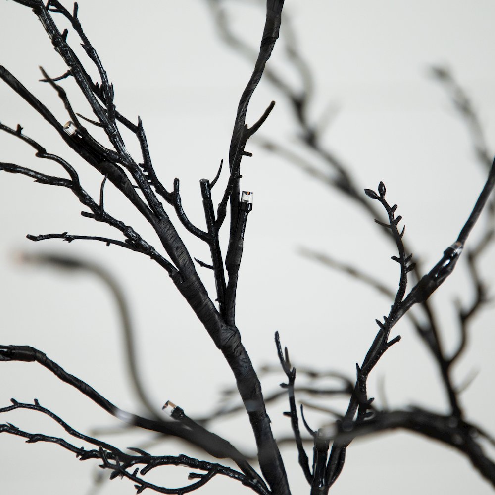 5ft. Pre-Lit Halloween Deluxe Black Twig Artificial Fall Tree with 102 Orange