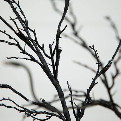 5ft. Pre-Lit Halloween Deluxe Black Twig Artificial Fall Tree with 102 Orange