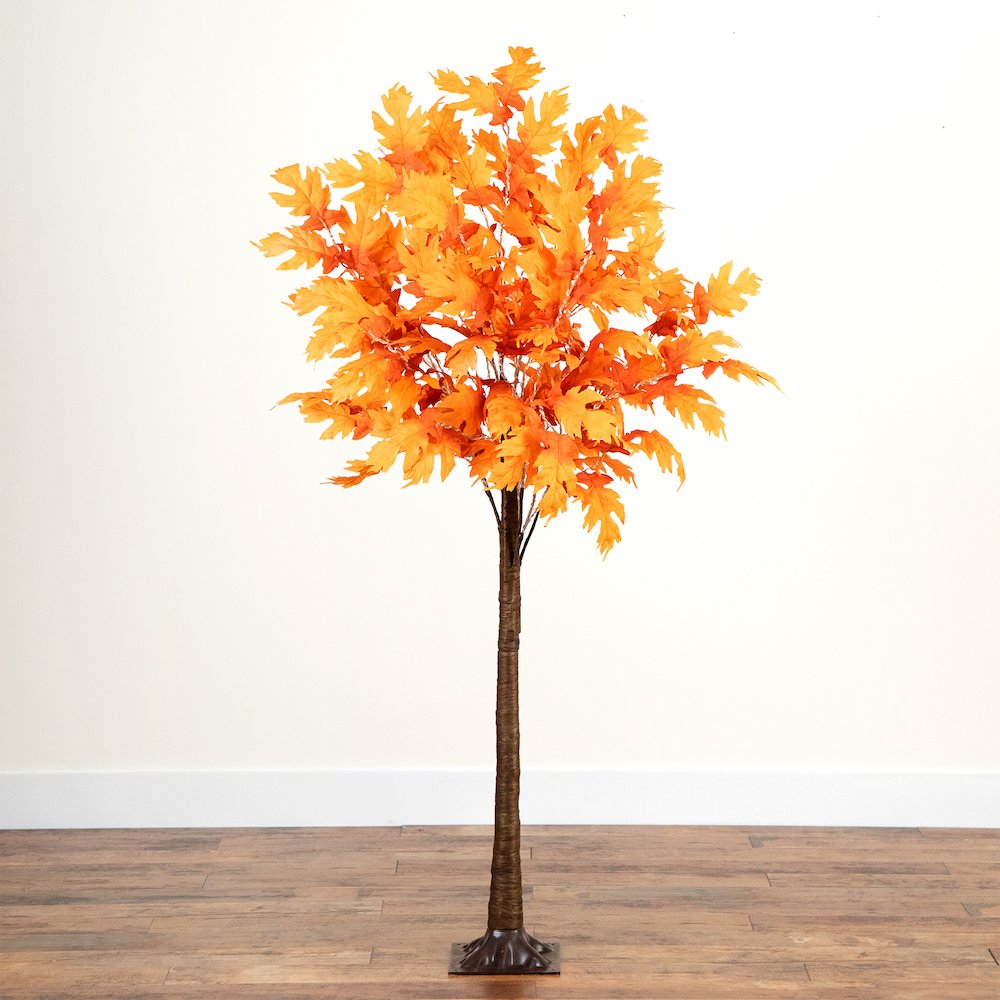 6ft. Pre-Lit Autumn Maple Artificial Fall Tree with 300 Warm White LED Lights