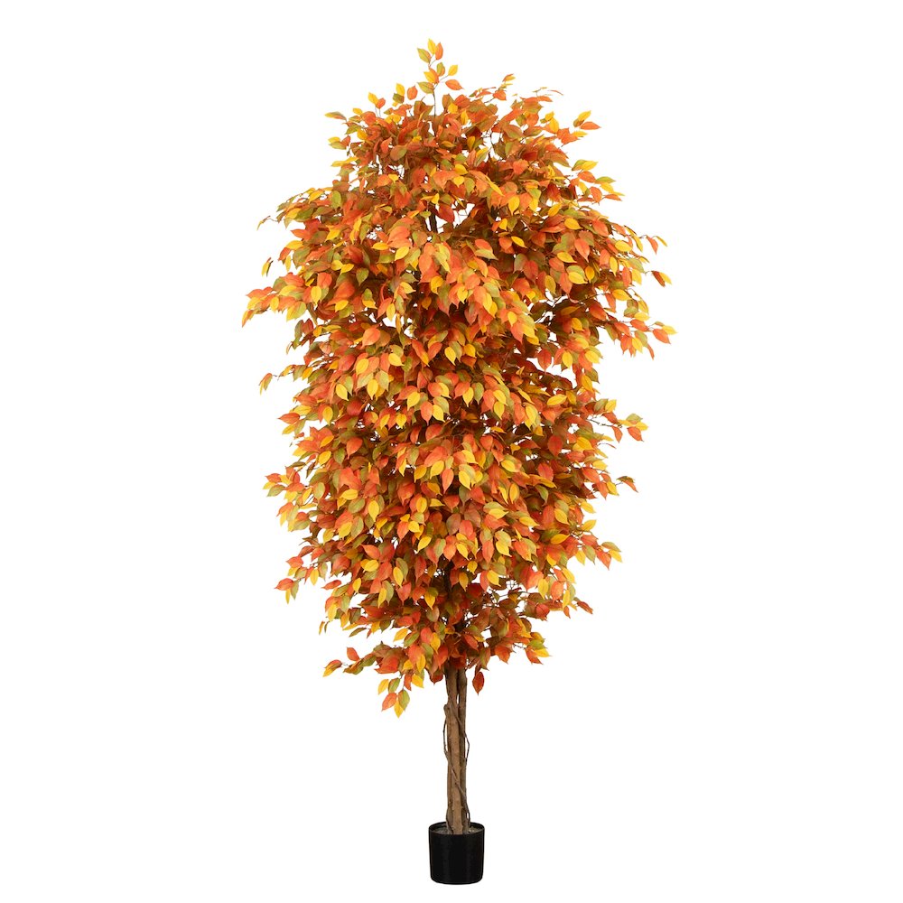 9ft. Autumn Ficus Artificial Fall Tree Bendable Branches