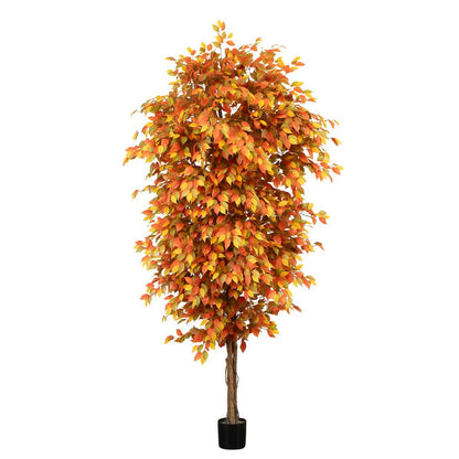 9ft. Autumn Ficus Artificial Fall Tree Bendable Branches