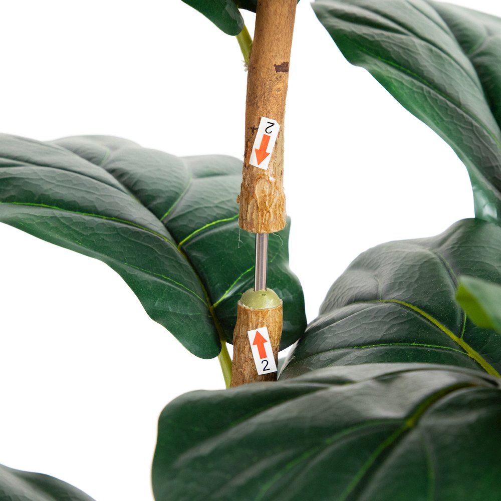 5ft. Artificial Fiddle Leaf Tree in Decorative White Planter