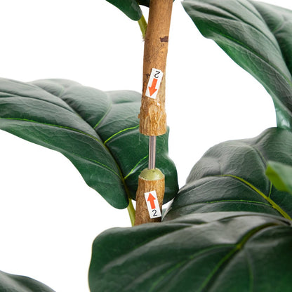 5ft. Artificial Fiddle Leaf Tree in Decorative White Planter
