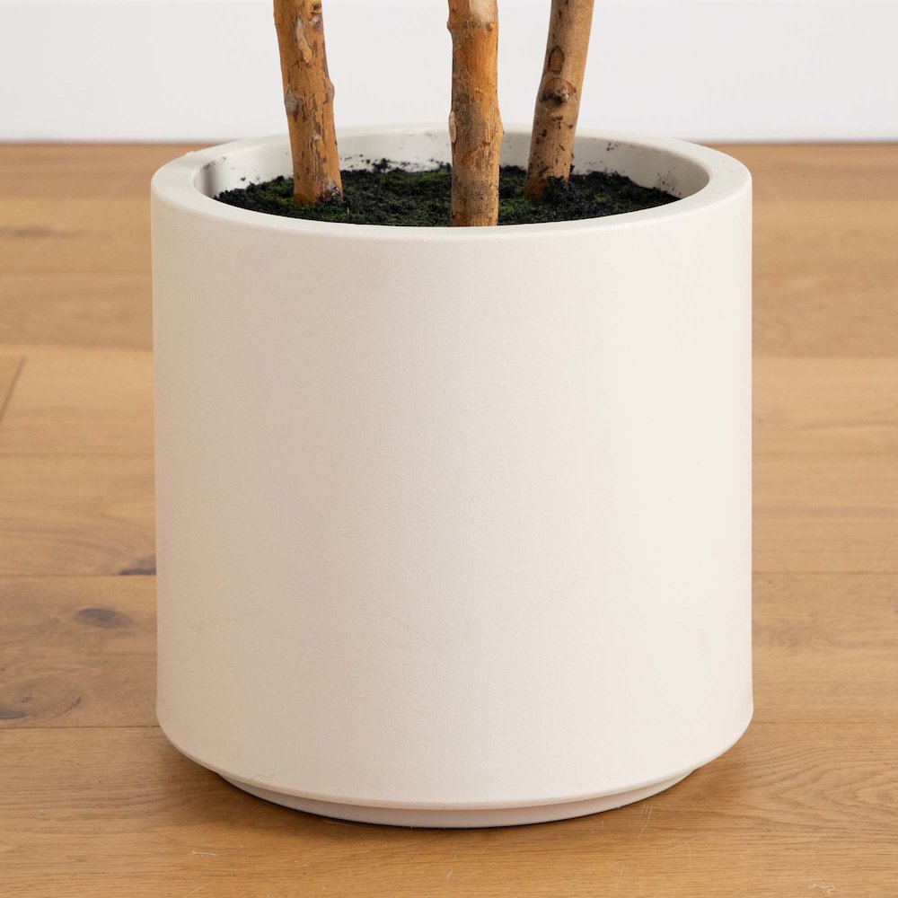 5ft. Artificial Fiddle Leaf Tree in Decorative White Planter