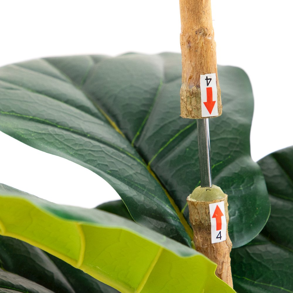 6ft. Artificial Fiddle Leaf Tree in Decorative White Planter