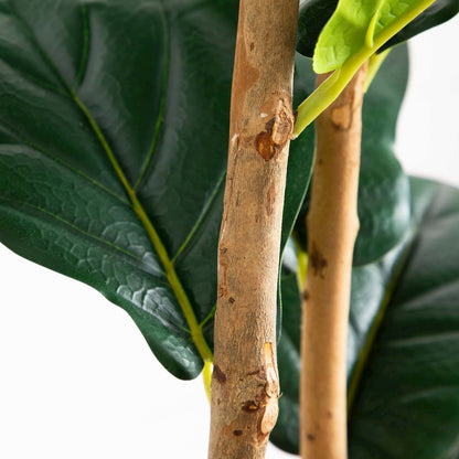 6ft. Artificial Fiddle Leaf Tree in Decorative White Planter