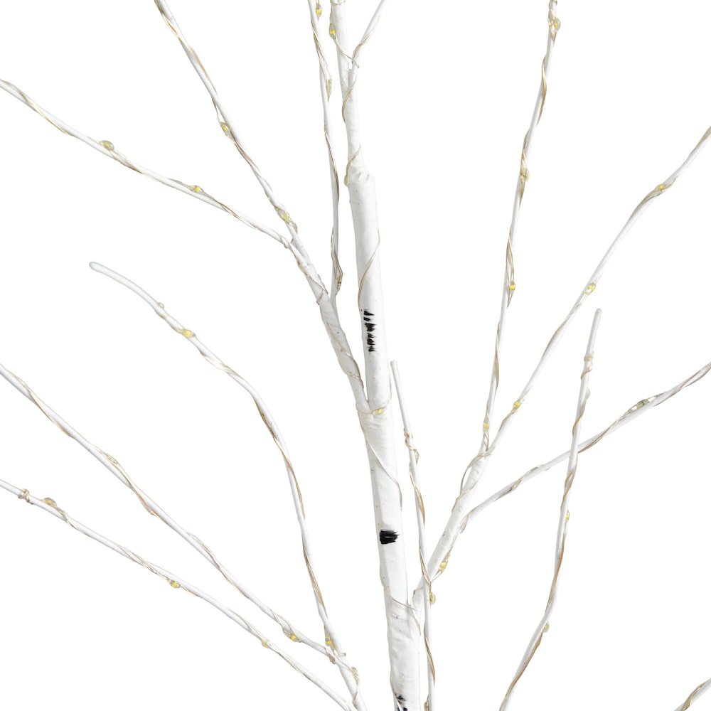 36in. Pre-Lit Artificial White Birch Branches with 150 Warm White Set of 2