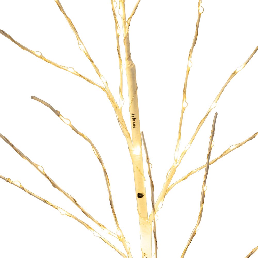 36in. Pre-Lit Artificial White Birch Branches with 150 Warm White Set of 2