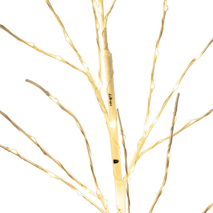 36in. Pre-Lit Artificial White Birch Branches with 150 Warm White Set of 2