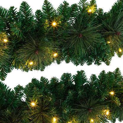 5ft. Artificial Wall Hanging Christmas Tree with 50 Warm White LED Lights