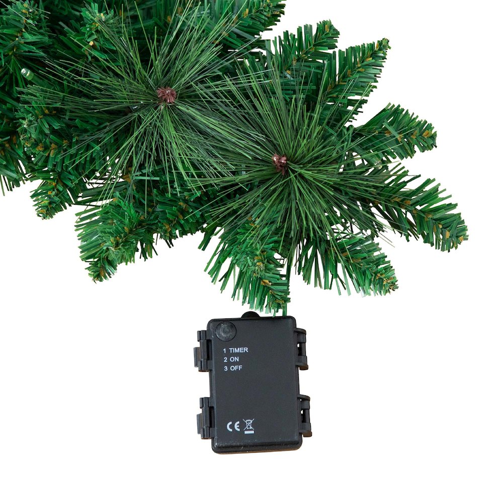 5ft. Artificial Wall Hanging Christmas Tree with 50 Warm White LED Lights