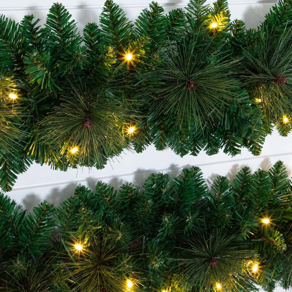 5ft. Artificial Wall Hanging Christmas Tree with 50 Warm White LED Lights