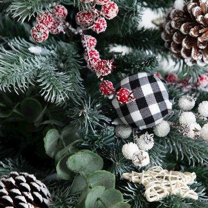 3ft. Pre-Lit Artificial Snow Covered Decorative Christmas Tree in Golden Planter