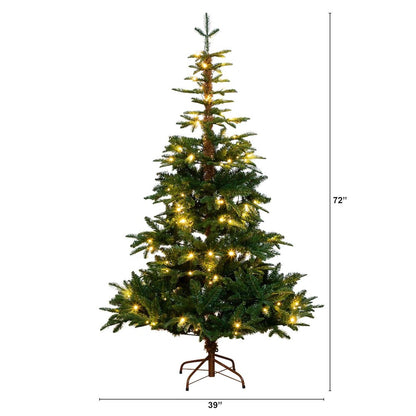6ft. Pre-Lit Artificial Idaho Mixed Fir Christmas Tree