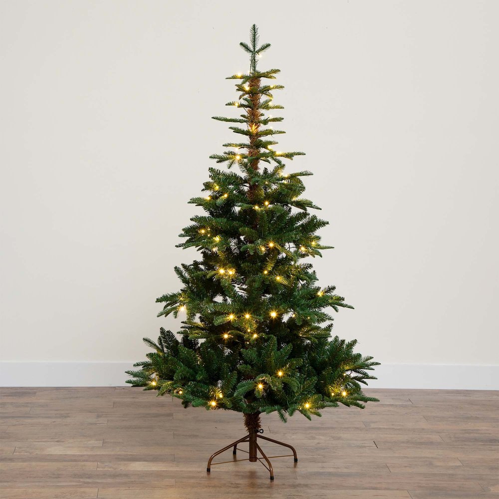 6ft. Pre-Lit Artificial Idaho Mixed Fir Christmas Tree