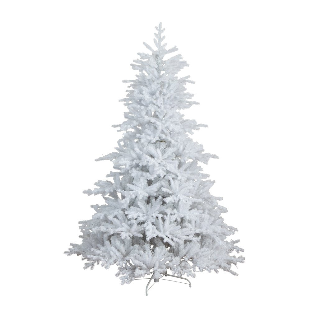 7ft. Pre-Lit Artificial White California Spruce Christmas Tree