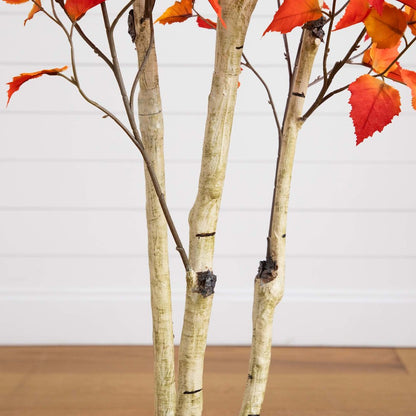 7ft. Autumn Birch Artificial Fall Tree