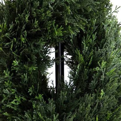7ft. Double Pond Cypress Spiral Topiary UV Resistant (Indoor/Outdoor)