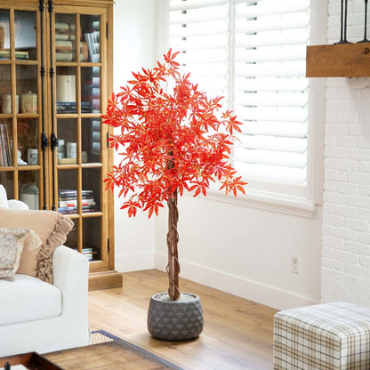 5ft. Autumn Vibrant Maple Artificial Fall Tree