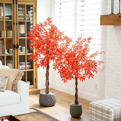 5ft. Autumn Vibrant Maple Artificial Fall Tree