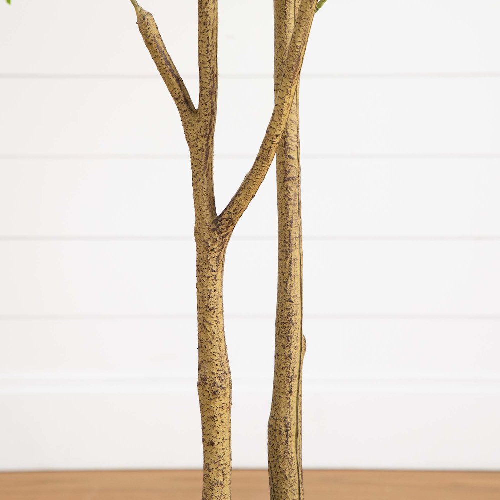 6ft. Artificial Maple Tree with White Planter