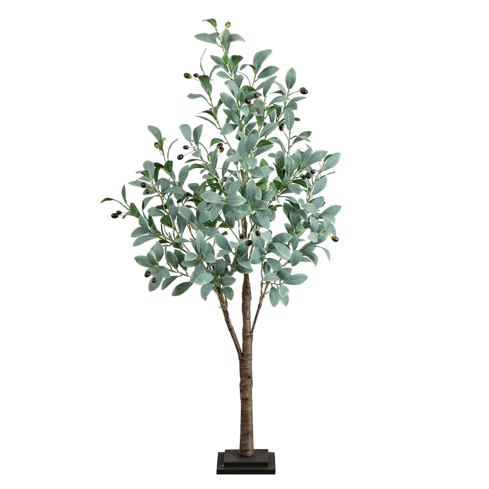 4ft. Lighted Artificial Fruiting Olive Tree with 150 Warm White LED Lights