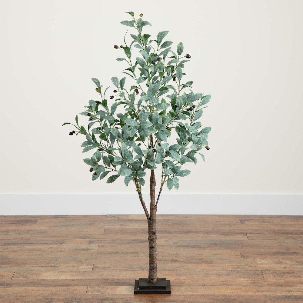 4ft. Lighted Artificial Fruiting Olive Tree with 150 Warm White LED Lights