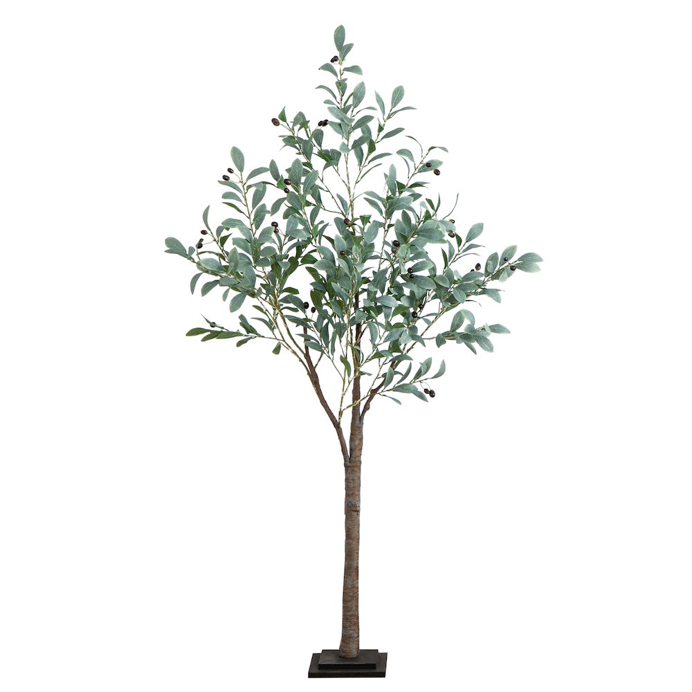 5ft. Lighted Artificial Fruiting Olive Tree with 200 Warm White LED Lights