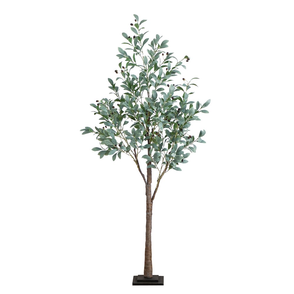 6ft. Lighted Artificial Fruiting Olive Tree with 280 Warm White LED Lights