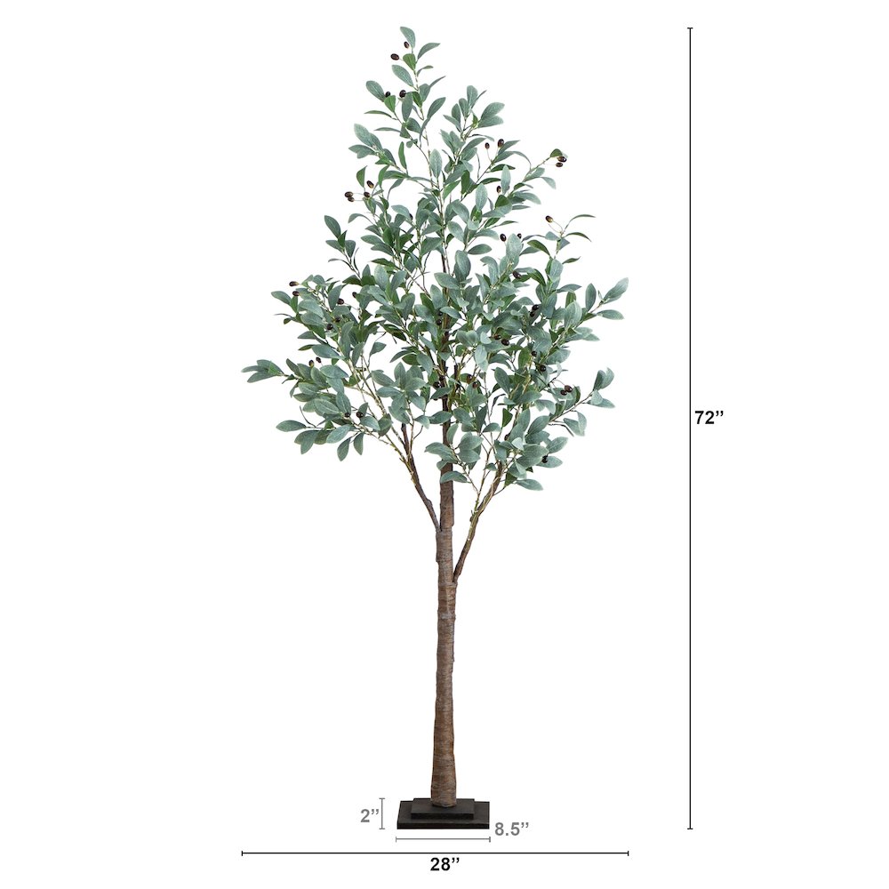 6ft. Lighted Artificial Fruiting Olive Tree with 280 Warm White LED Lights