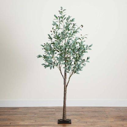 6ft. Lighted Artificial Fruiting Olive Tree with 280 Warm White LED Lights
