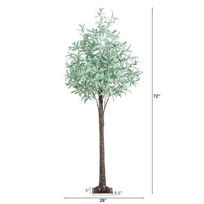 6ft. Lighted Artificial Olive Tree with 420 Warm White LED Lights