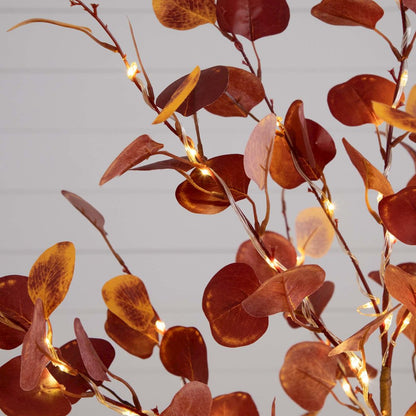 5ft. Pre-Lit Autumn Eucalyptus Artificial Fall Tree