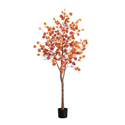 6ft. Pre-Lit Autumn Eucalyptus Artificial Fall Tree