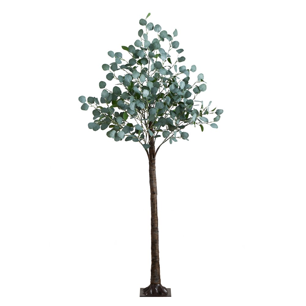 6ft. Lighted Artificial Eucalyptus Tree with 420 Warm White LED Lights