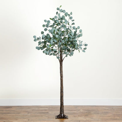 6ft. Lighted Artificial Eucalyptus Tree with 420 Warm White LED Lights