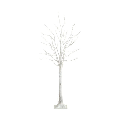 5ft. Pre-Lit Artificial White Birch Tree with 240 Warm White LED Lights