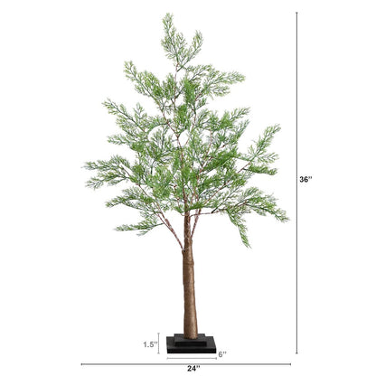 3ft. Lighted Artificial Cypress Tree with 120 Warm White LED Lights