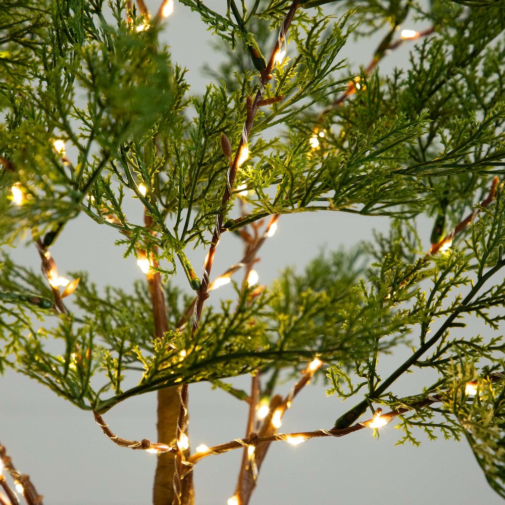 3ft. Lighted Artificial Cypress Tree with 120 Warm White LED Lights