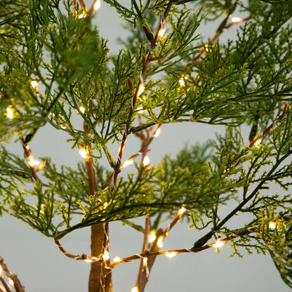 3ft. Lighted Artificial Cypress Tree with 120 Warm White LED Lights