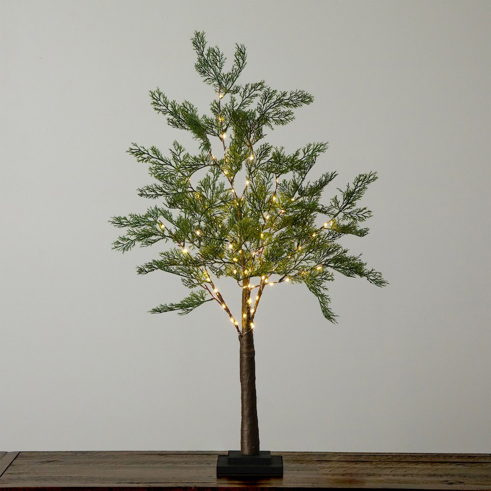 3ft. Lighted Artificial Cypress Tree with 120 Warm White LED Lights