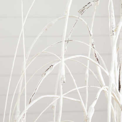 4ft. Pre-Lit Artificial White Weeping Willow Tree with 120 Warm White LED Lights