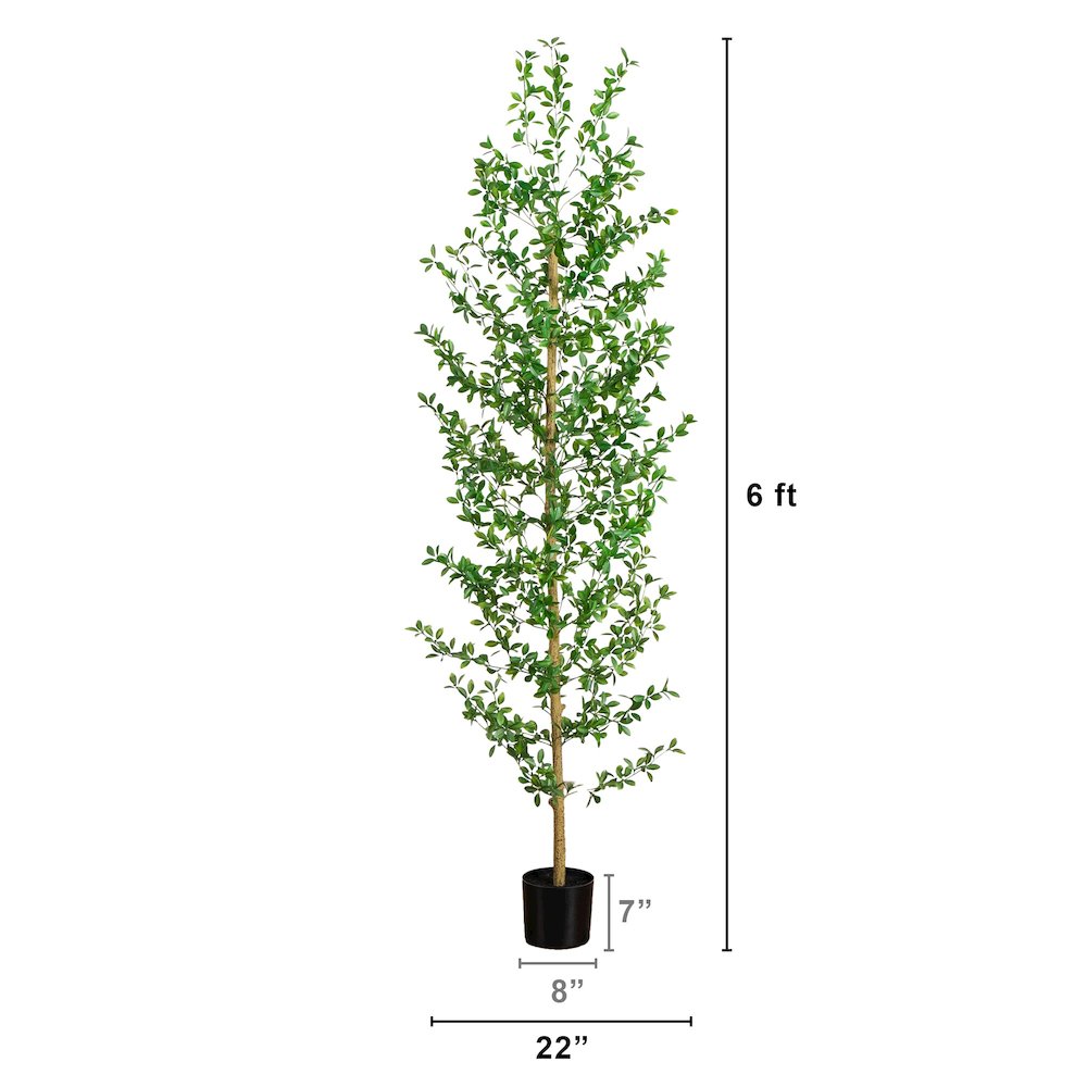 6ft. Artificial Shady Lady Black Olive Tree