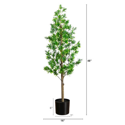 4ft. UV Artificial Podocarpus Artificial Tree (Indoor/Outdoor)