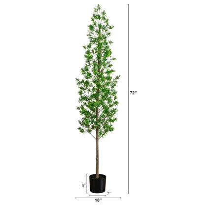 6ft. UV Artificial Podocarpus Artificial Tree (Indoor/Outdoor)