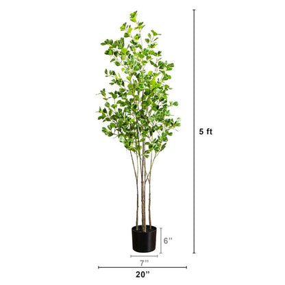 5ft. Artificial Heart Shaped Ficus Leaf Tree