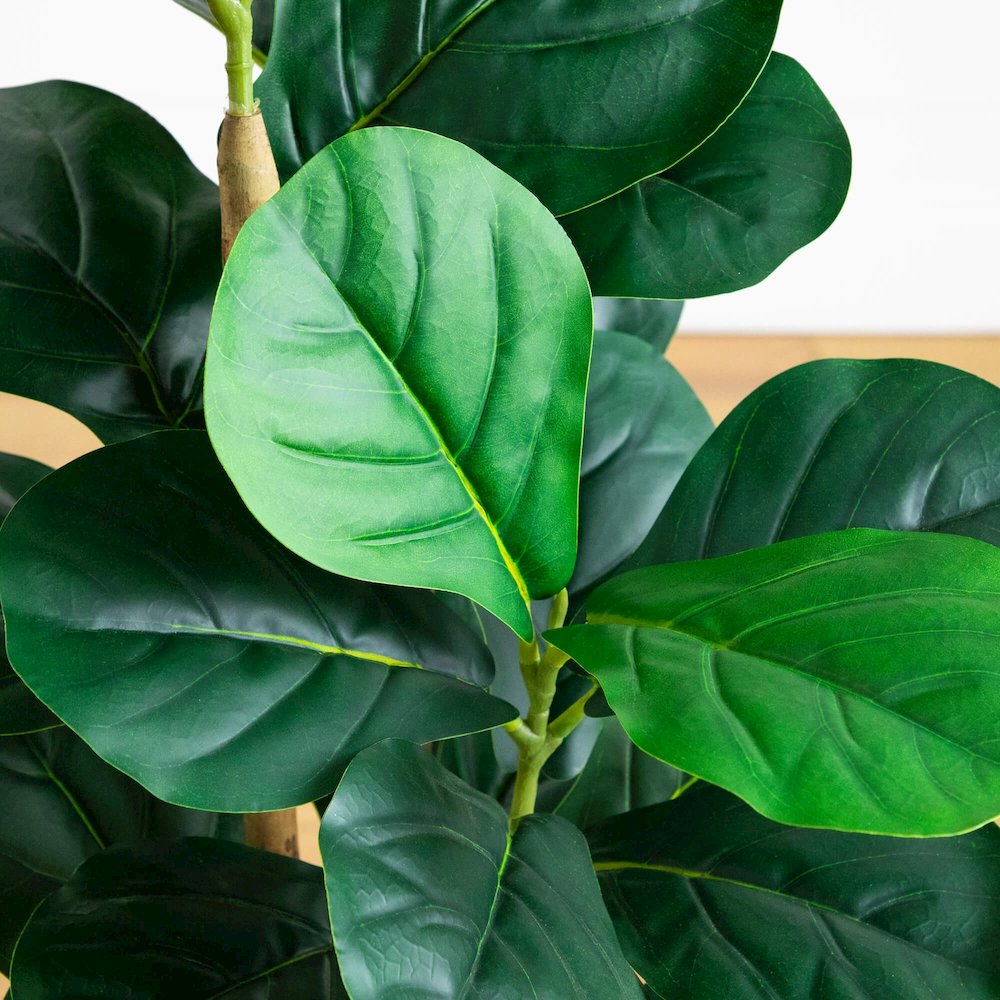 3ft. Artificial Fiddle Leaf Tree in Decorative White Planter